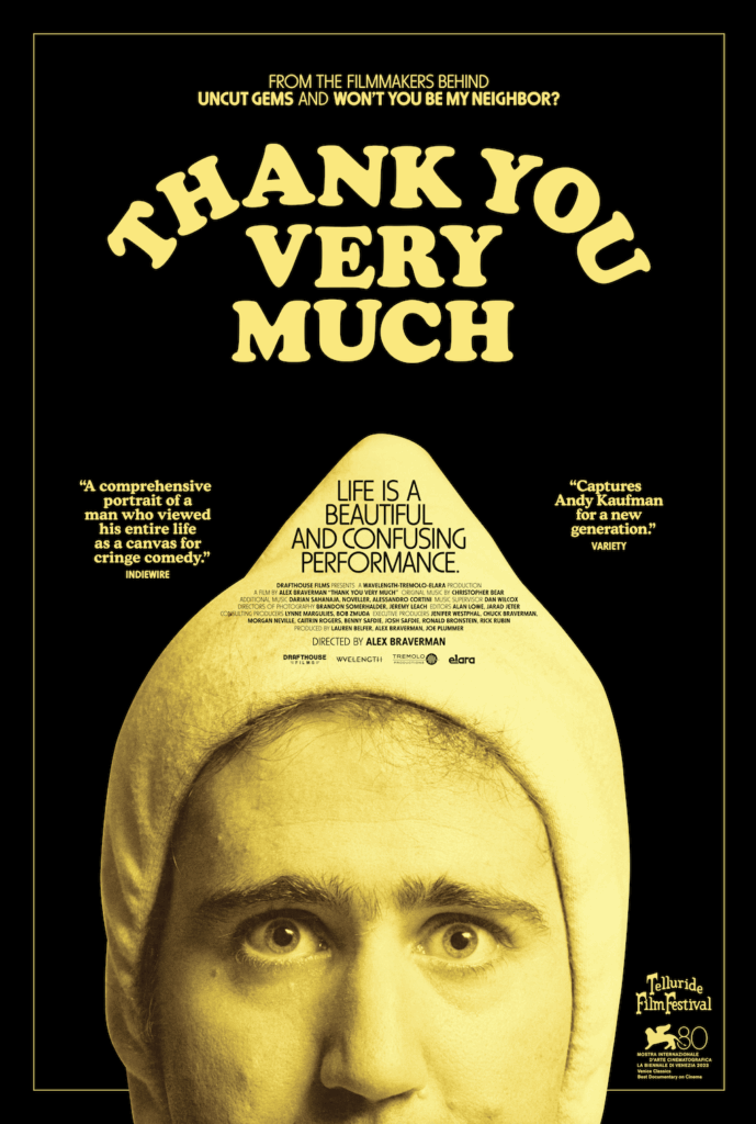 Andy Kaufman Doc THANK YOU VERY MUCH In Theaters & On Demand 328 (Video)