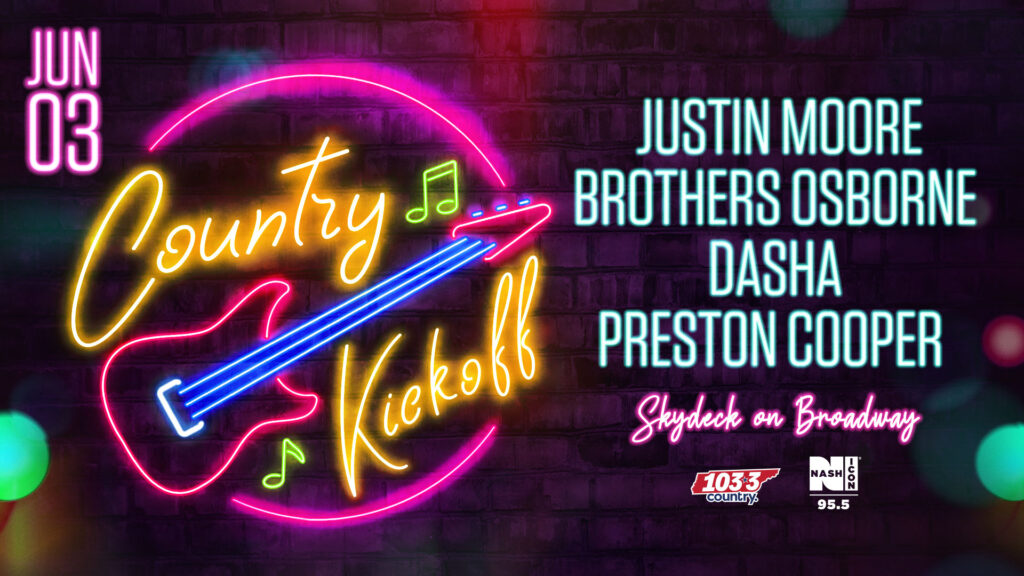 Country Kickoff Concert at Nashville’s Skydeck on June 3rd